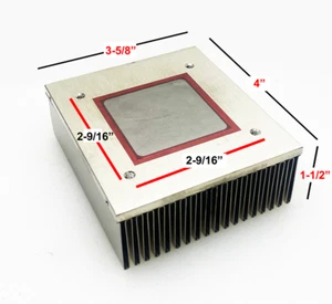 Big Stainless Steel Folded Fin Heat Sink Radiator 4x3.63x1.5 Inch (1.5 LBS) - Picture 1 of 1