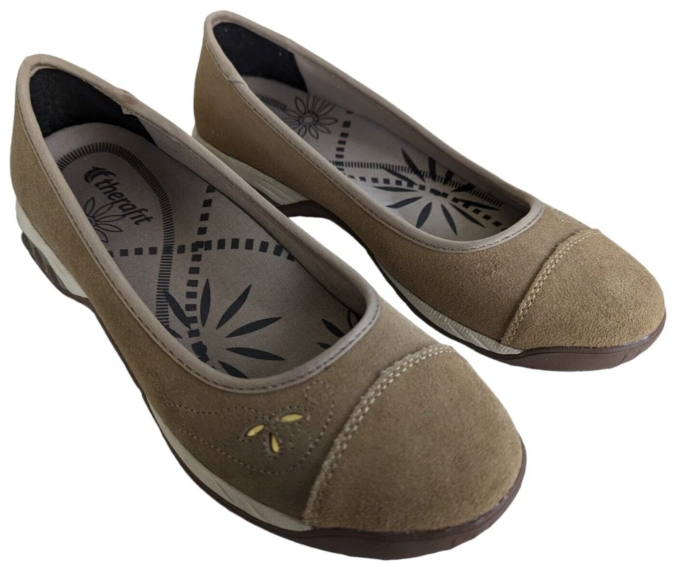 Zapatos planos de ballet sin cordones informales tostados Therafit Rio para mujer talla 8,5 Foto 1 de 4