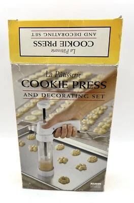 Juego de prensa y decoración de galletas La Patisserie con 15 discos de galletas 6 puntas de glaseado  Foto 1 de 4