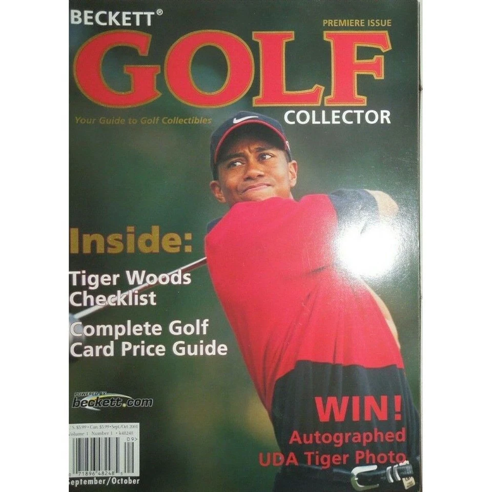 TIGER WOODS beckett golf PREMIERE ISSUE #1 ben hogan JACK NICKLAUS no label Foto 1 de 1