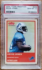 2004 Kevin Jones Fleer Tradition #339 PSA 10 Gem Mint Rookie RC - Lions 434