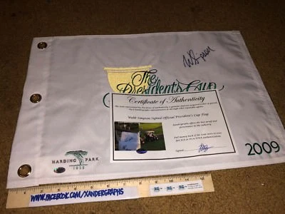 PIN DE GOLF WEB SIMPSON FIRMADO AUTOGRAFIADO COPA PRESIDENTES BANDERA-PRUEBA EXACTA CERTIFICADO DE AUTENTICIDAD PGA Foto 1 de 4