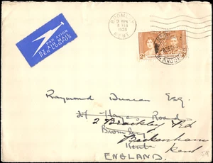 NORTHERN RHODESIA-1938-COVER-Airmail to Kent - Picture 1 of 2