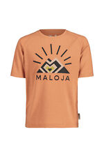 Maloja Girl Multisportshirt Shirt Orange Breathable Elastic Plain