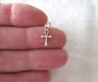 Very small Sterling Silver Ankh mini tiny charm.
