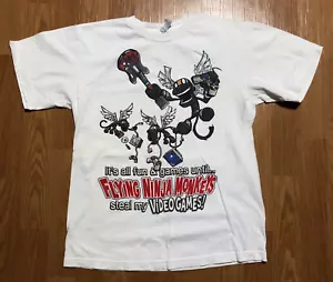 Vintage Its All Fun & Games Until...Flying Ninja Monkeys Steal My Video Games T - Picture 1 of 6