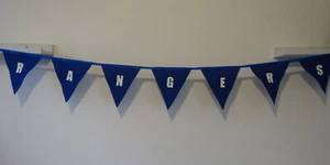 Rangers banner Football F A Cup/Premier league Bunting Party Bedroom Decor - Picture 1 of 1