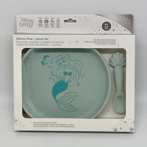 Disney Bumkins 2pc Disney Ariel Feeding Set Plate & Spoon-Little Mermaid - Picture 1 of 2