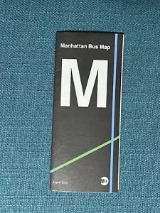 NEW August 2022 NYC MTA New York City Manhattan Bus Map - Picture 1 of 2
