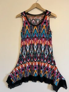 Vestido CUPIO Mujer Foulard Pequeño Asimétrico Multi Viscosa Malla Fluido Informal - Imagen 1 de 12