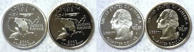 2002-S Louisiana Statehood Quarter Silver & Clad Proofs 2 Coin Set - Image 1 of 3