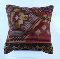 Kilim Cushion Case 16\u00d716 Turkish Kilim Rug Pillow Cover Couch,Sofa #01567 Bohemian Handwoven Cushion Cover Throw Boho Floor Ethnic
