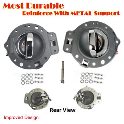 For 06-10 Jeep Commander Inside Door Handle REAR Pair Gray & CHROME BOLT DS508 - image 1 of 4