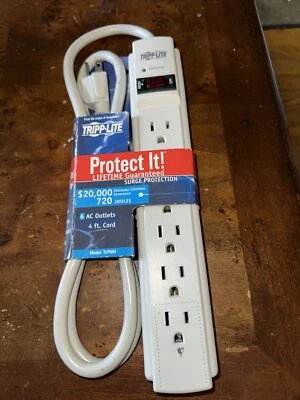 Tripp Lite TLP604 Surge Protector Ships Immediately Brand New - Image 1 of 2
