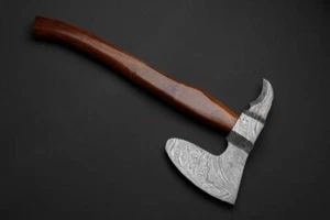 CUSTOM HAND MADE DAMASCUS STEEL TOMAHAWK VIKING HATCHET HUNTING TACTICAL AXE - Picture 1 of 1