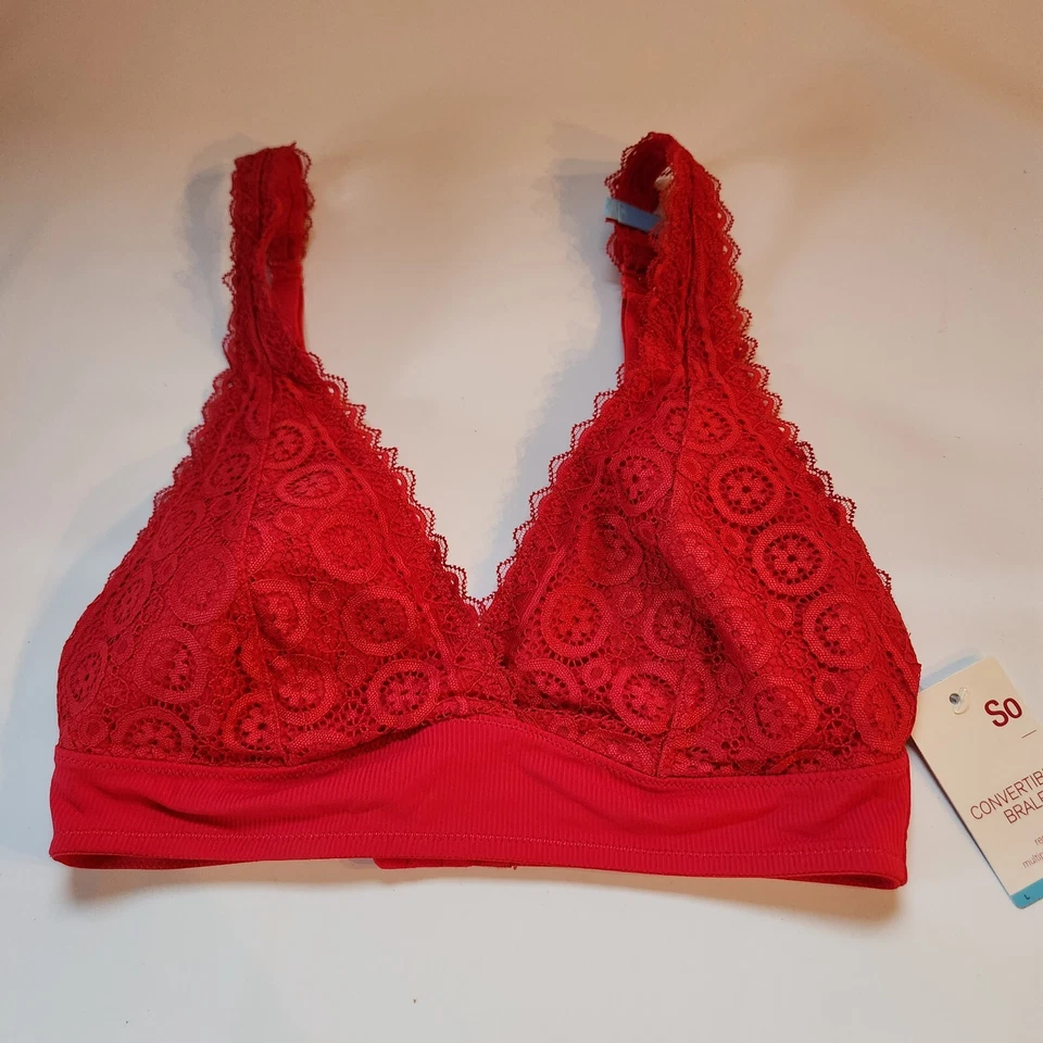 SO Red Intimate Convertible Bralette Large Ski Patrol