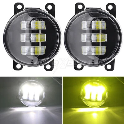 2pcs White/Yellow LED Fog Light For Nissan Navara D40 Pathfinder R51 Headlights - Image 1 of 4