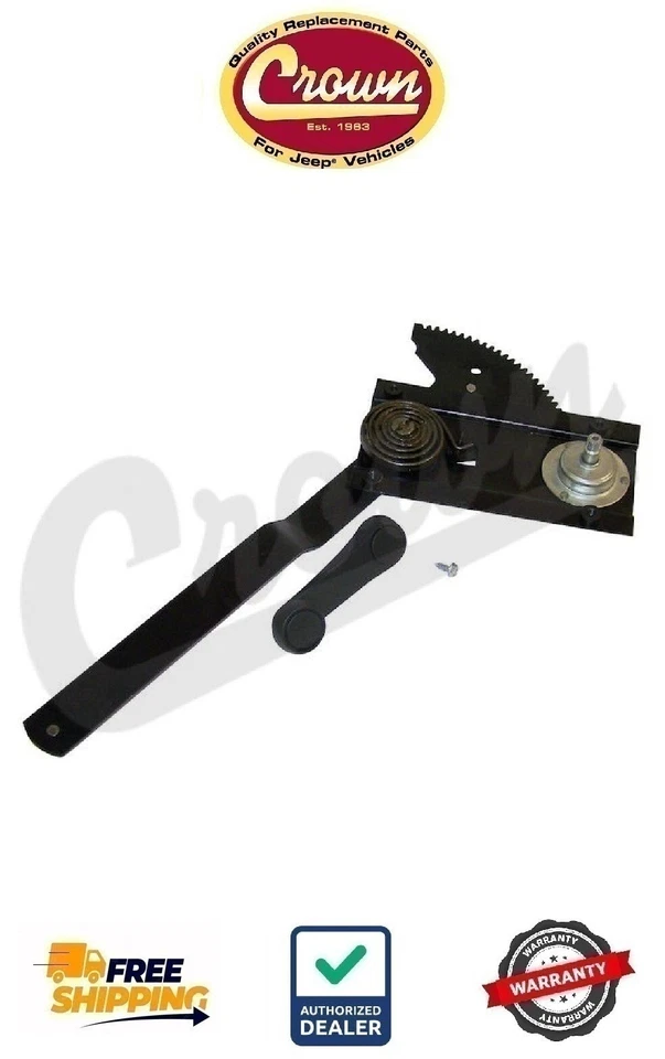 Window Regulator-Kit for Wrangler 87-95, CJ-7 76-86, CJ-8 81-86 Crown 55074991K - Image 1 of 1