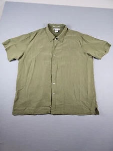 Columbia Men's 2XL Modal Polyester Blend Button Down Green Black Plaid Shirt - Picture 1 of 11