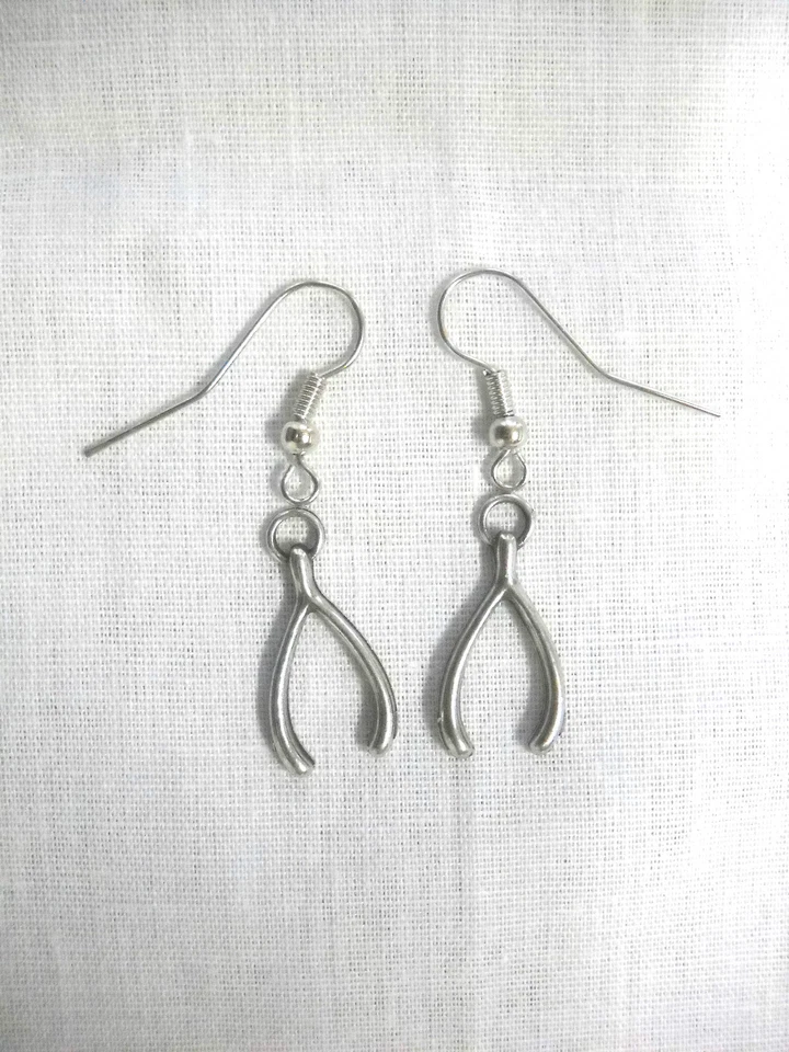 NUEVO DESEO HUESO / ESPOLETA PEDIR UN DESEO ESTAÑO DIJES PENDIENTES COLGANTES GANCHO ALAMBRE Foto 1 de 1