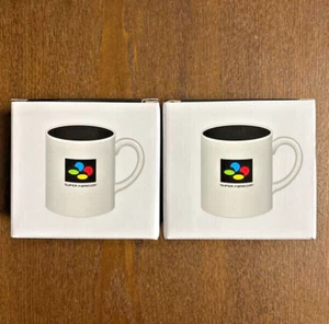 Nintendo Museum Kyoto Limited Super Famicom Logo Mug Cup Collector Rare 2 set - Picture 1 of 1