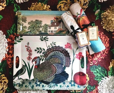 🦃🍂 John Derian x Target Fall Thanksgiving Set! 2 Trays, 2 Tea Towels, 1 Runner - Image 1 of 4