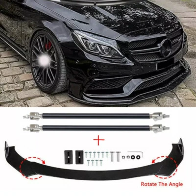 Front Bumper Lip Spoiler Splitter+Strut Rods For Mercedes-Benz GLA180 200 GLA250 - Image 1 of 4