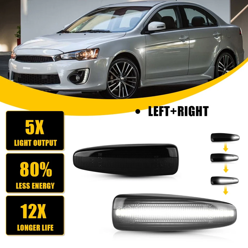 Luz LED marcador lateral secuencial Switchback apta para Mitsubishi Outlander 2007-2013 Foto 1 de 4