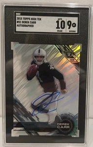 2015 Topps High Tek - Derek Carr Raiders On Card Auto #51 SCG 10 Autogramm 9 Karten - Bild 1 von 3