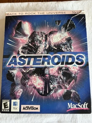 Asteroids (PC, 1998) - Big Box Game back To Rock Universe  Activation MacSoft CD - Image 1 of 4
