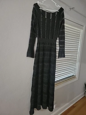 ZARA KNITWEAR COLLECTION DRESS - BLACK & GOLD Lined Skirt New Wout Tag SIZE MED - Image 1 of 4