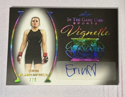 2022 Leaf In The Game Спортивная Виньетка с Подписью AU Erin Blanchfield RAINBOW ICE /8 - Изображение 1 из 4