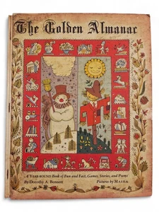 The Golden Almanac by Dorothy A. Bennett Illustrated by Masha 1944 Vintage Book - Imagen 1 de 8