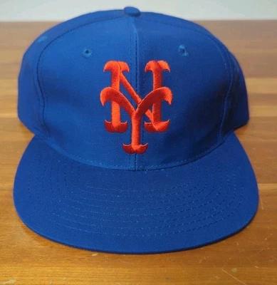 Vintage MLB New York Mets Snapback Hat Blue/Orange Youth One Size Adjustable  - Image 1 of 4