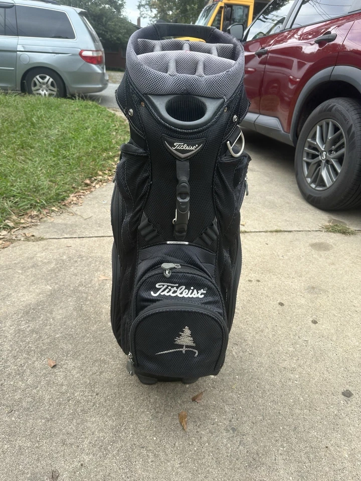 Bolsa de carro de golf Titleist divisor de 14 vías + ranura para putter negra Foto 1 de 4