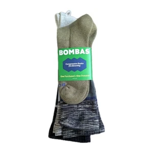 3-Pack BOMBAS Men's Compression Socks Midweight Knee High 15-20mmHg Large NWT - Picture 1 of 3
