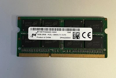 MICRON 16GB (1 x 16GB) PC3L-12800S DDR3 1600 LAPTOP SODIMM MEMORY MT16KTF2G64HZ - Image 1 of 2