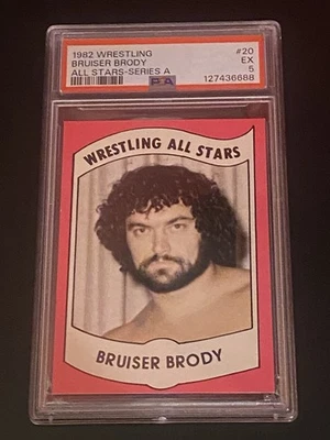 Tarjeta de novato BRUISER BRODY1 982 WRESTLING ALL STARS SERIES A #20 PSA 5 WWE WWF Foto 1 de 2