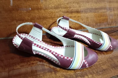 BELLISSIMA BALLERINA MALOLES PELLE ROSSO CON ELASTICO  N. 39 USATO Foto 1 de 4