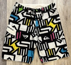 Pantaloncini Quiksilver Uomo Neo Fly Board Taglia 30 Astratto Neon Stampa All Over LEGGI - Foto 1 di 9
