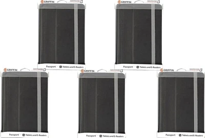 Pacote com 5 estojos para tablet/e-reader Griffin Passport - Pequeno/médio - Preto e cinza - Imagem 1 de 4