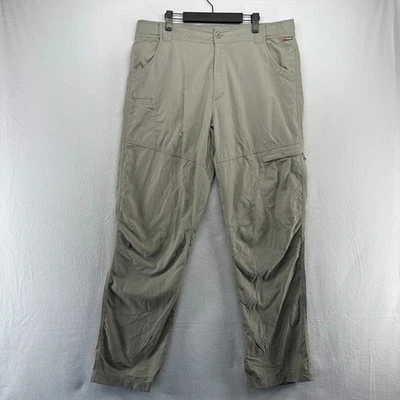 Pantalones Simms Para Hombre XL Beige Bronceado Protector de Insectos Rendimiento Cremallera Carga Bolsillo Pesca Foto 1 de 4
