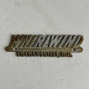 Vintage Metal Emblem Name Tag Wood Boat Whirlwind Boats Cockeysville MD - Bild 1 von 6