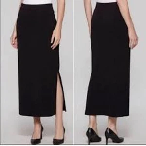 Maxi gonna St. John by Marie grigia Santana in maglia nera 10 - Foto 1 di 7
