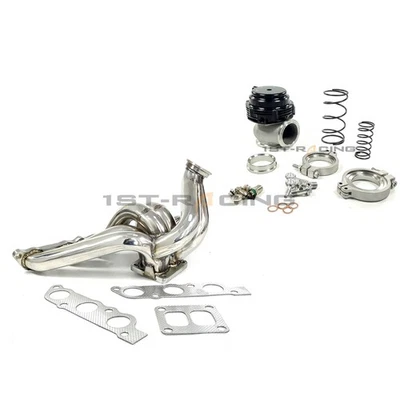 V2 Turbo Exhaust Manifold+BK 44mm Wastegate For Toyota Supra JZA80 2JZ GE 2JZGE - Image 1 of 4