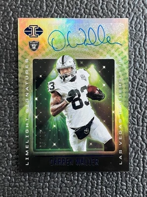 🔥DARREN WALLER 2021 ILLUSIONS LIMELIGHT AUTOGRAPH REFRACTOR #'D /75!🔥DOLPHINS! - Image 1 of 2