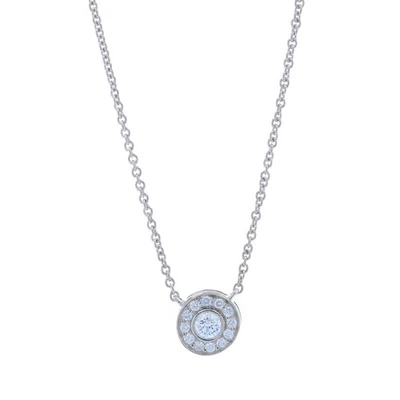 Tiffany & Co. Mini Circlet Diamond Necklace 15 3/4" - Platinum 950 Round .12ctw - Image 1 of 4