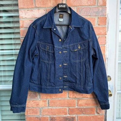 Lee Riders Vintage 80s Blue Denim Trucker Jacket Mens 46L Large - Image 1 of 4
