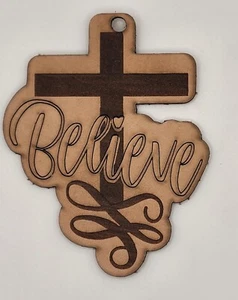 Believe Cross Christlicher Lederanhänger - Lufterfrischer (4er Set) Jesus Christus - Bild 1 von 1