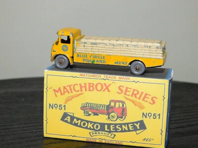 Matchbox No 51 Albion Chieftain Blue Circle Portland Cement 1963 With Repro box - Image 1 of 4
